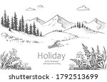 vector illustration of nature.... | Shutterstock .eps vector #1792513699