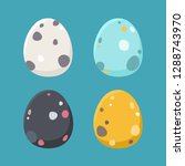 Vector Set Of Easter Eggs Icon. ...