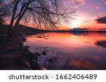 Sunset by Lake Mendota in Madison, Wisconsin