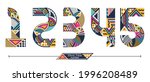 vector graphic number in a set... | Shutterstock .eps vector #1996208489