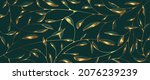 luxury golden leaf and natural. ... | Shutterstock .eps vector #2076239239