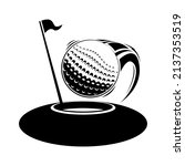golf hole in one sport symbol.... | Shutterstock .eps vector #2137353519