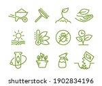set of icons. growing seedlings ... | Shutterstock .eps vector #1902834196