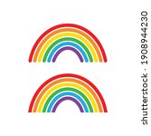 rainbow clip art vector... | Shutterstock .eps vector #1908944230