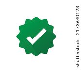 approved icon. white check mark ... | Shutterstock .eps vector #2173640123