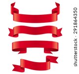 celebration curved ribbons... | Shutterstock .eps vector #291864350