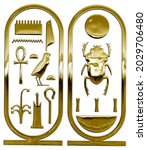 Gold Cartouche Of Tutankhamun ...