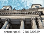 Small photo of Assumption cathedral in the city of Vac, Hungary. High quality photo