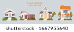 house pack of four. free vector | Shutterstock .eps vector #1667955640