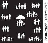 people and family vector icons... | Shutterstock .eps vector #1701990340