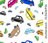 simple seamless pattern cars.... | Shutterstock .eps vector #315636956