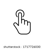 hand click icon vector. touch... | Shutterstock .eps vector #1717726030