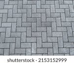 square concrete self-locking brick floor. High quality photo