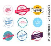 retro premium quality labels set | Shutterstock .eps vector #245663086