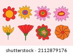 vector set collection of hippie ... | Shutterstock .eps vector #2112879176