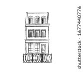 house icon. hand drawn house.... | Shutterstock .eps vector #1677440776