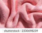 Small photo of macro pink knitting texture texture,Coral Knit Textures. Blur Ribbed Sweater. Seamless Needlework. Lilac Scandinavian Print. Pastel Knitted Wool Texture. Sweater Cable.