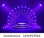 podium with lighting. stage ... | Shutterstock .eps vector #1696919566