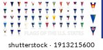 triangle flag vertical icon ... | Shutterstock .eps vector #1913215600