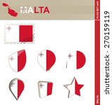 malta flag set  flag set  44.... | Shutterstock .eps vector #270159119