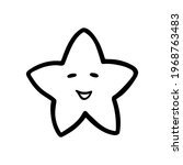 eunny cute star emoticon icon.... | Shutterstock .eps vector #1968763483