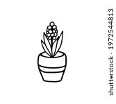 potted flower doodle hand drawn ... | Shutterstock .eps vector #1972544813