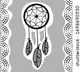 dream catcher gypsy picture for ... | Shutterstock .eps vector #1698690550