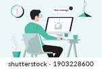 office worker busy business man ... | Shutterstock .eps vector #1903228600