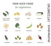 iron rich food sources for... | Shutterstock .eps vector #1972288760