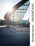 Small photo of Hamburg, Hamburg/Germany - March 26, 2020: ZOB Hamburg Bus Port