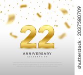 22th anniversary celebration... | Shutterstock .eps vector #2037580709