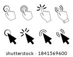 mouse cursor arrows. hand and... | Shutterstock .eps vector #1841569600