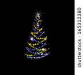 christmas tree. happy new year. ... | Shutterstock .eps vector #165312380