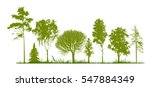 set of trees silhouette. vector | Shutterstock .eps vector #547884349