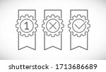 checkmarkin gears with award... | Shutterstock .eps vector #1713686689