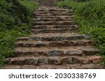 Old Ancient Stone Stairs In...