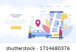 car sharing and online taxi... | Shutterstock .eps vector #1714680376