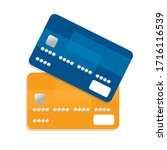 flat design credit cards set... | Shutterstock .eps vector #1716116539