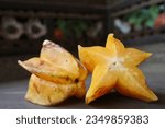 fresh and sweet yellow star fruit