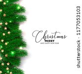 fir pine tree branch light... | Shutterstock .eps vector #1177053103
