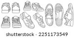 Full Set Of Hand Drawn Sneakers ...