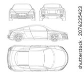 Coupe Sport Car Vector Template....