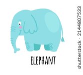 Blue Elephant Clipart. African...