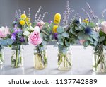 flowers in jar  beautiful... | Shutterstock . vector #1137742889