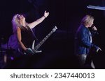 Small photo of Manchester, Tennessee USA - 10-12-2019: Def Leppard perform at Exit 111 Festival in Tennessee
