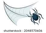 vector drawing of cobweb and... | Shutterstock .eps vector #2048570606