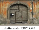 Ancient Door In The Center Of...