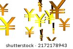golden japanese yen or chinese... | Shutterstock . vector #2172178943