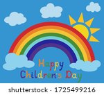 happy children's day greeting... | Shutterstock .eps vector #1725499216