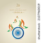 republic day greetings with... | Shutterstock .eps vector #2107960019